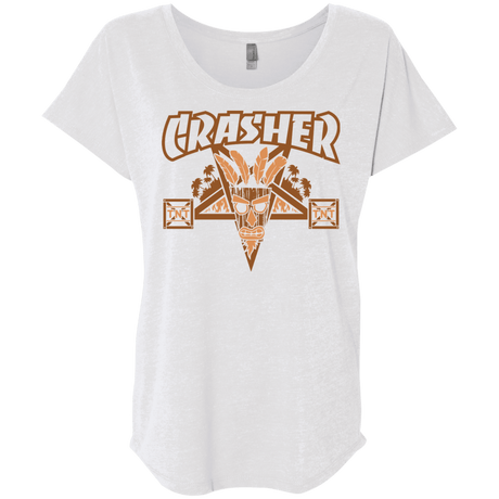 T-Shirts Heather White / X-Small CRASHER Triblend Dolman Sleeve