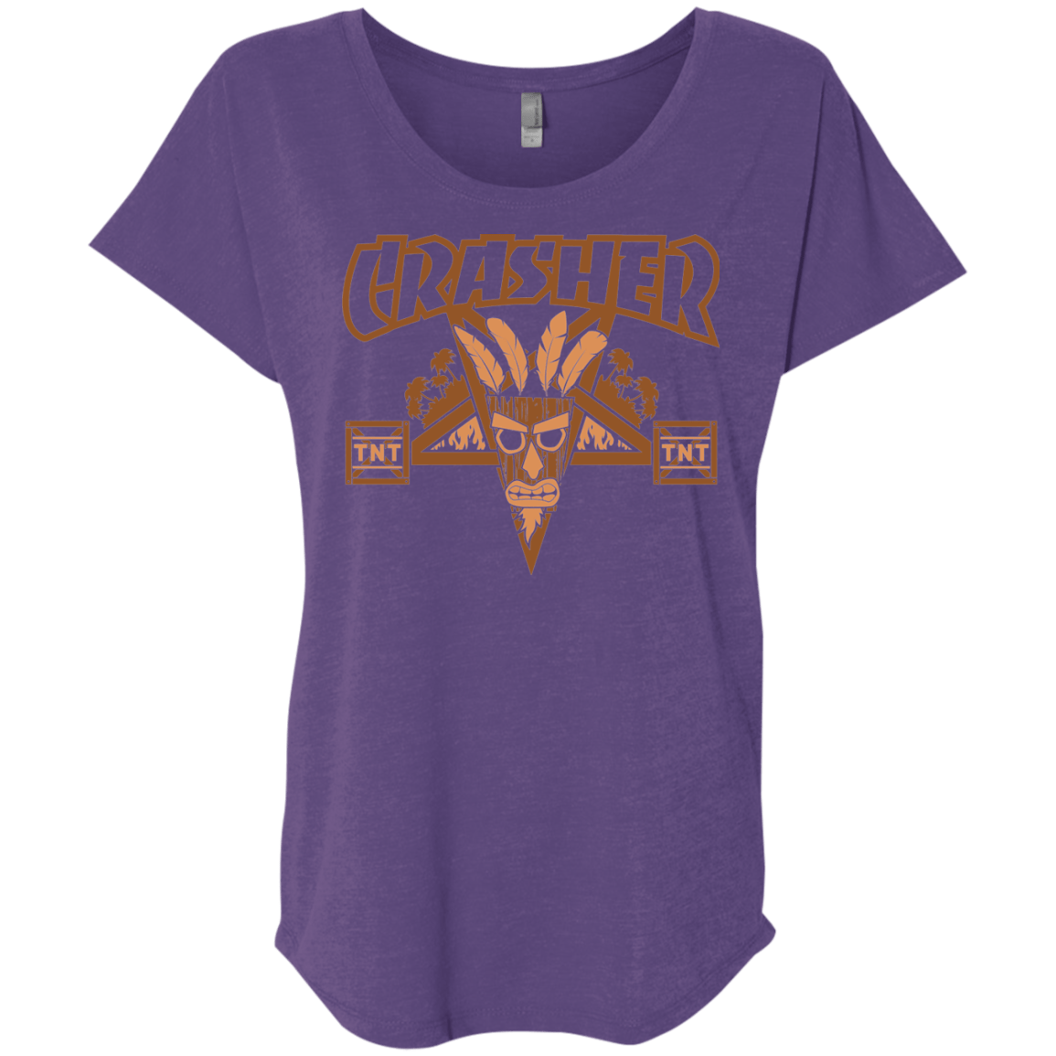 T-Shirts Purple Rush / X-Small CRASHER Triblend Dolman Sleeve