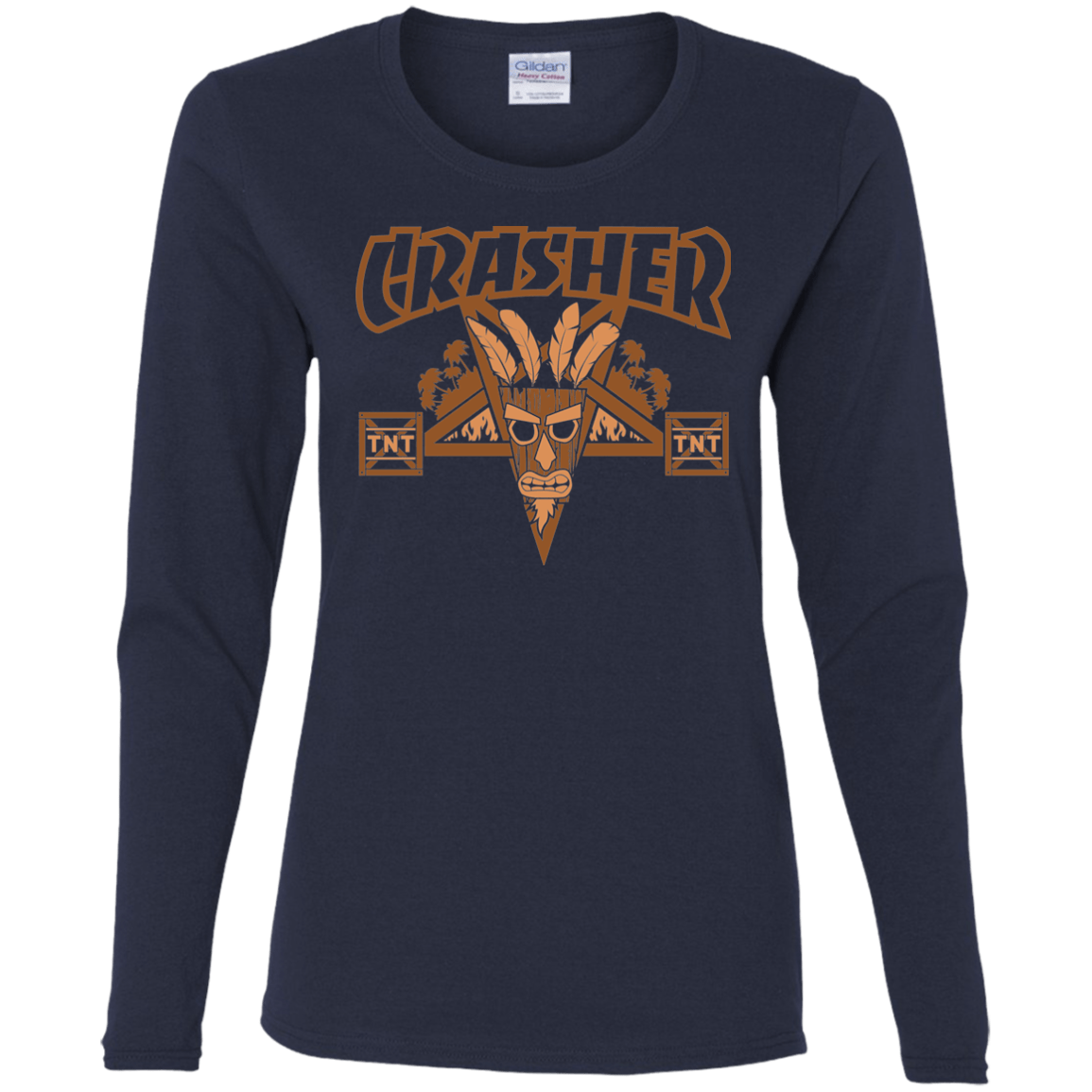 T-Shirts Navy / S CRASHER Women's Long Sleeve T-Shirt