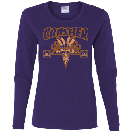 T-Shirts Purple / S CRASHER Women's Long Sleeve T-Shirt