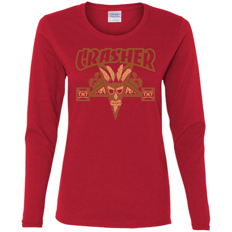 T-Shirts Red / S CRASHER Women's Long Sleeve T-Shirt