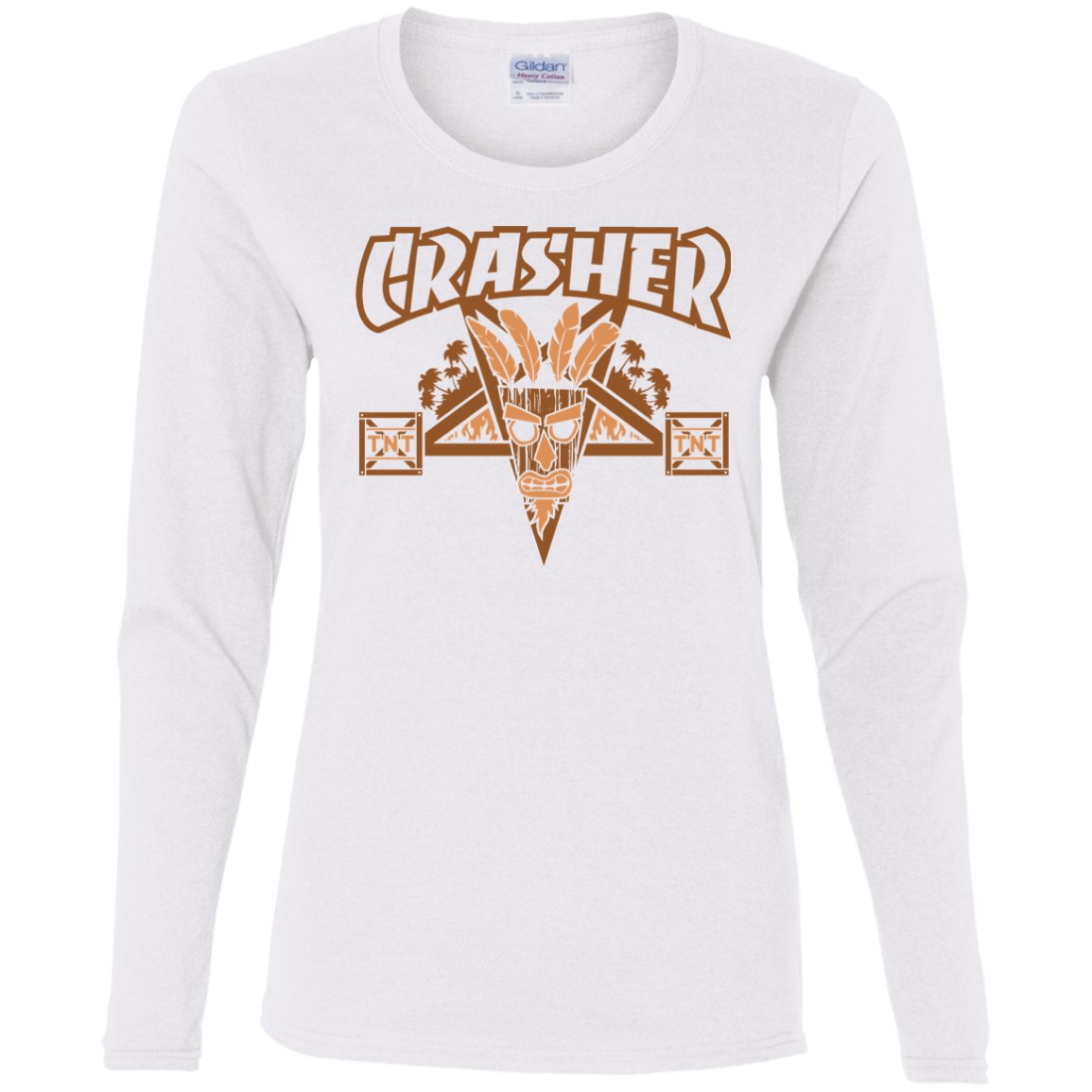 T-Shirts White / S CRASHER Women's Long Sleeve T-Shirt