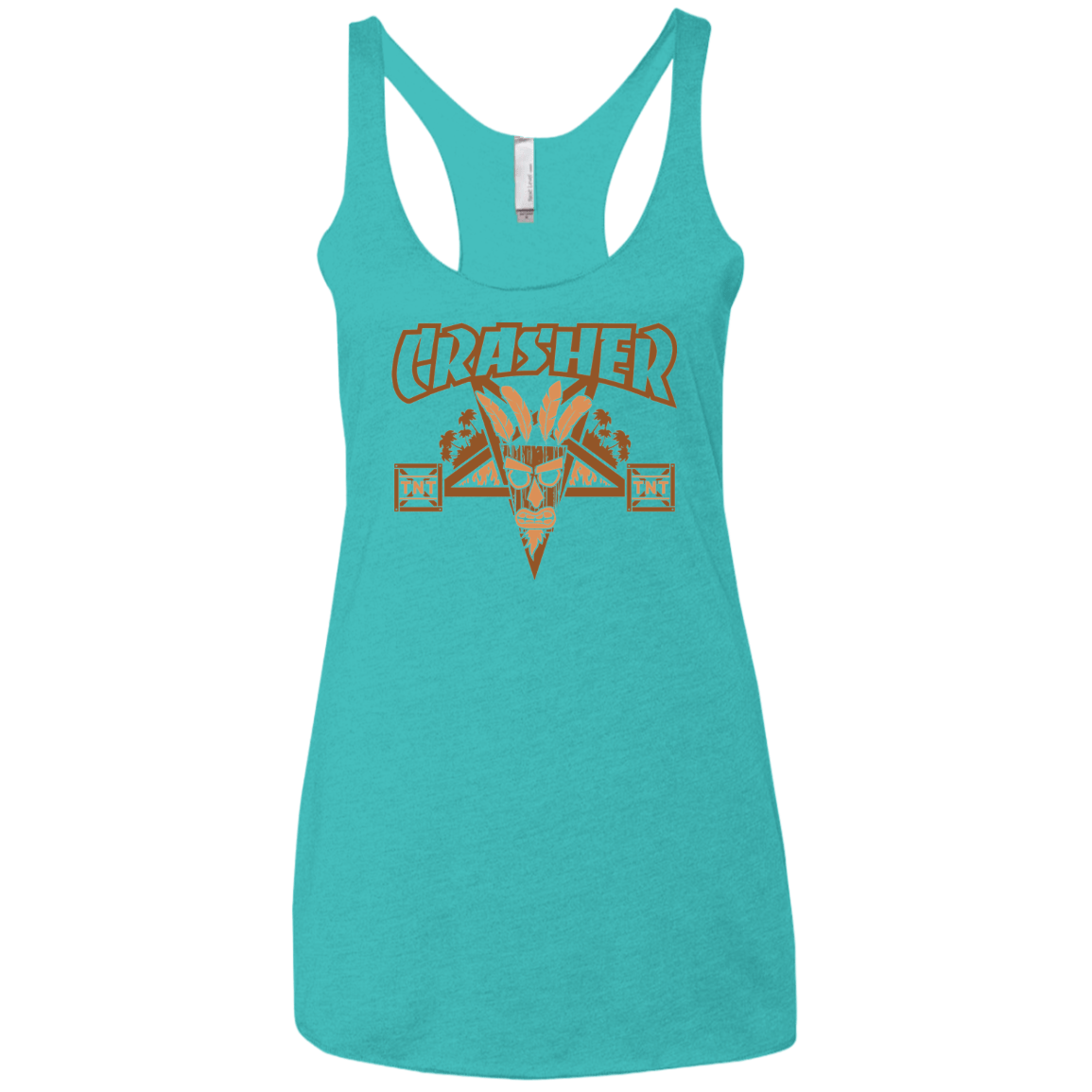 T-Shirts Tahiti Blue / X-Small CRASHER Women's Triblend Racerback Tank