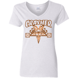 T-Shirts White / S CRASHER Women's V-Neck T-Shirt