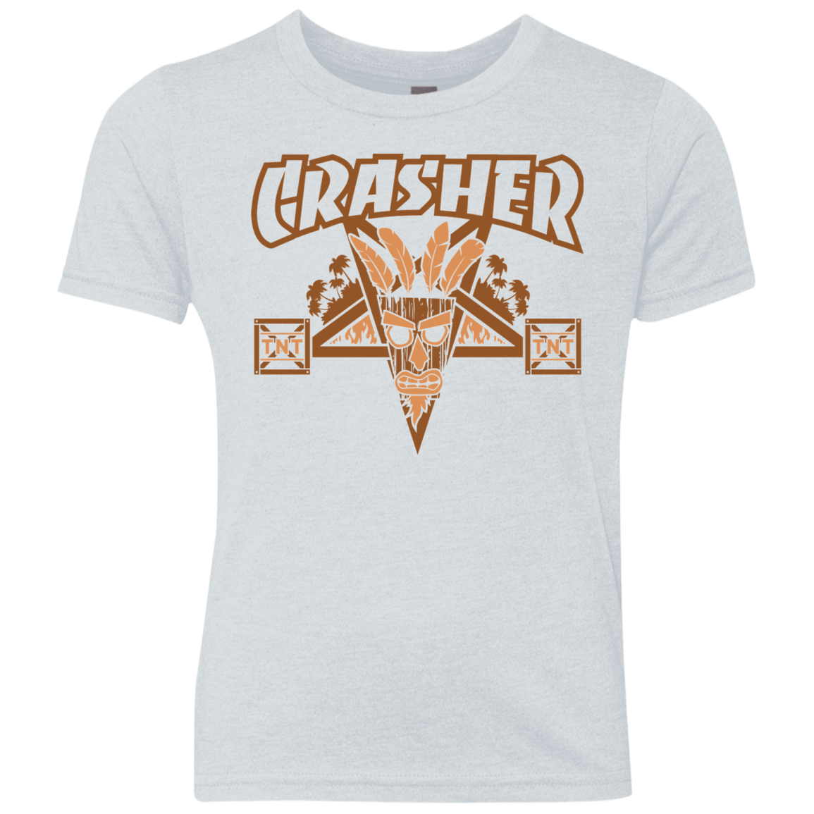 T-Shirts Heather White / YXS CRASHER Youth Triblend T-Shirt
