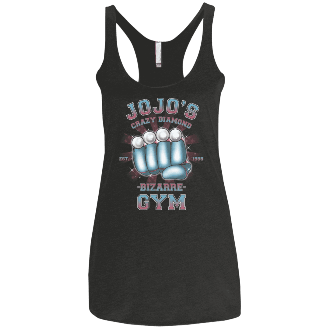 T-Shirts Vintage Black / X-Small Crazy Diamond Gym Women's Triblend Racerback Tank