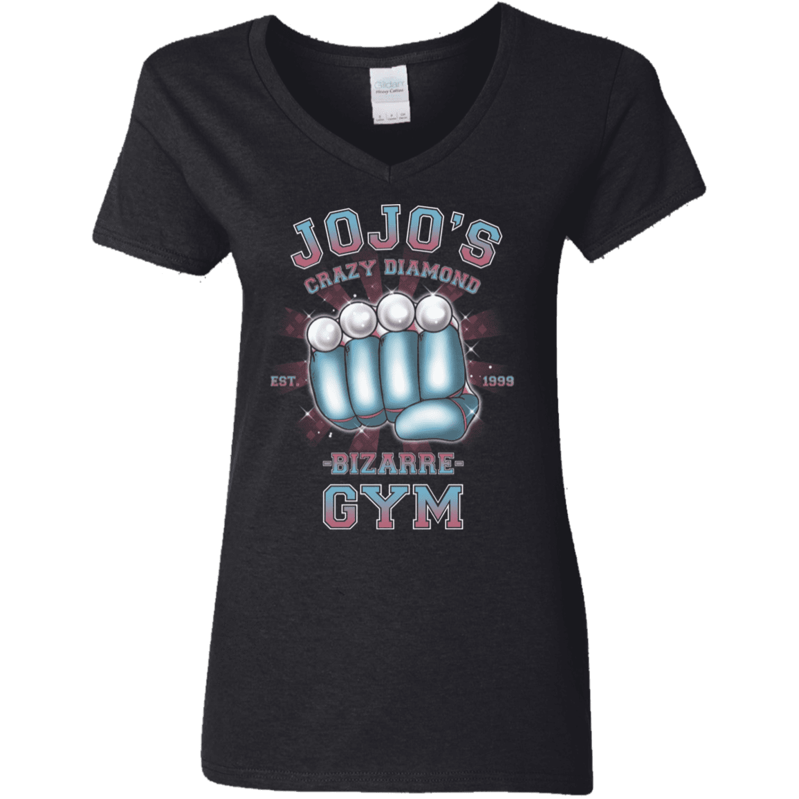 T-Shirts Black / S Crazy Diamond Gym Women's V-Neck T-Shirt