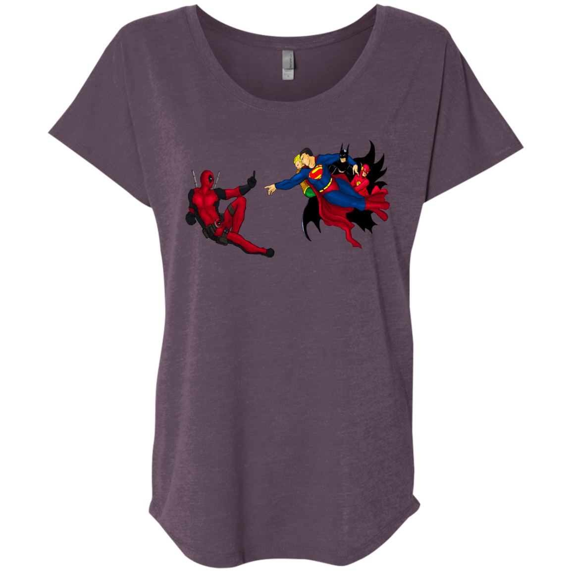 T-Shirts Vintage Purple / X-Small Creation of the Merc Triblend Dolman Sleeve