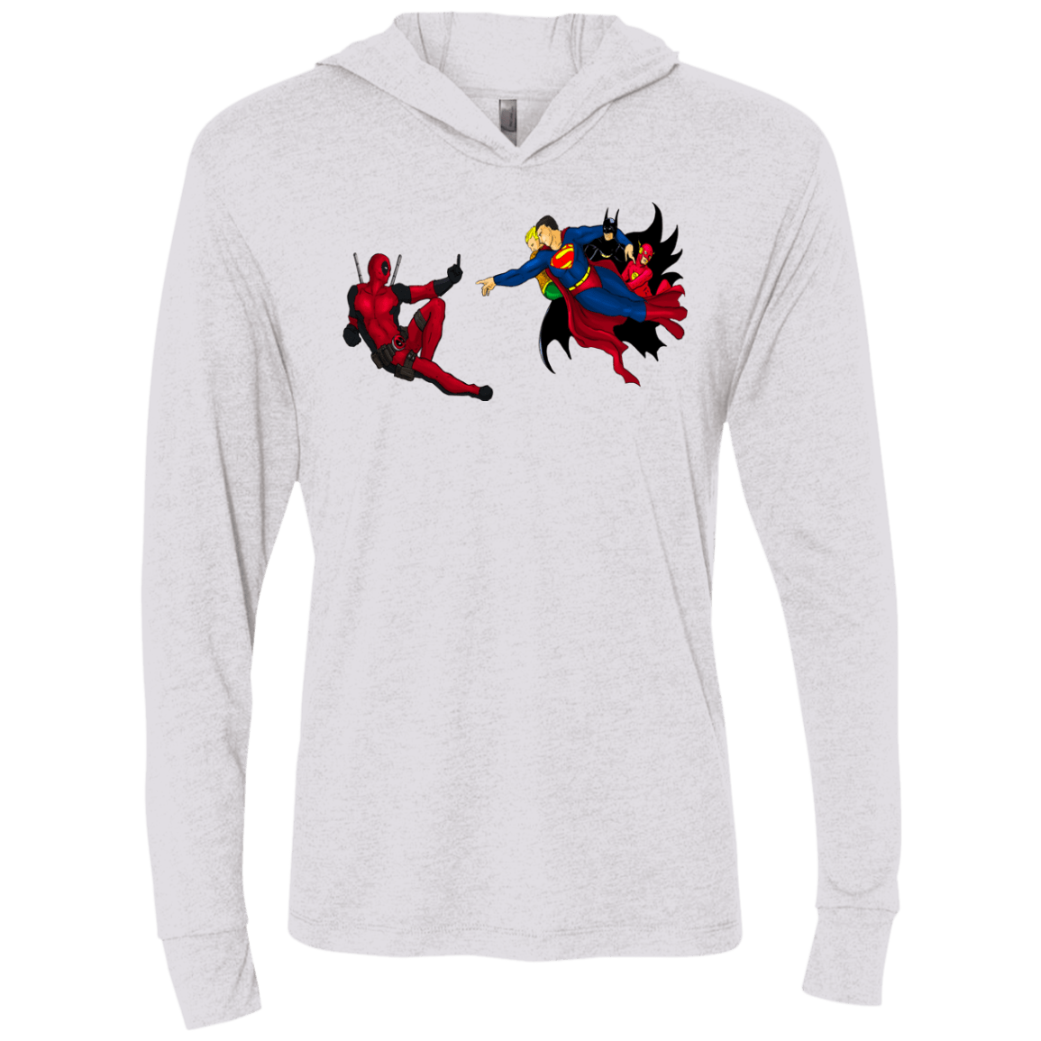 T-Shirts Heather White / X-Small Creation of the Merc Triblend Long Sleeve Hoodie Tee