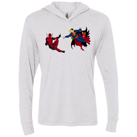 T-Shirts Heather White / X-Small Creation of the Merc Triblend Long Sleeve Hoodie Tee