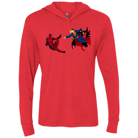 T-Shirts Vintage Red / X-Small Creation of the Merc Triblend Long Sleeve Hoodie Tee