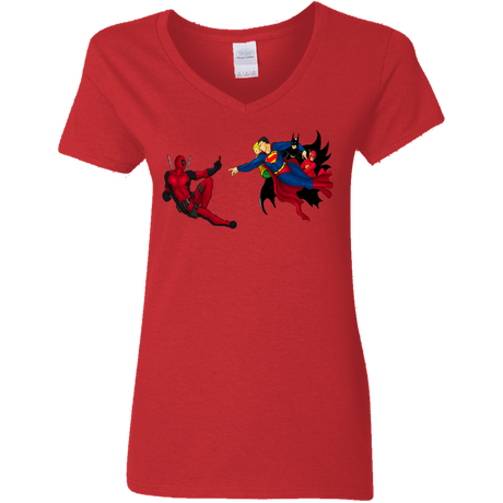 T-Shirts Red / S Creation of the Merc Women's V-Neck T-Shirt