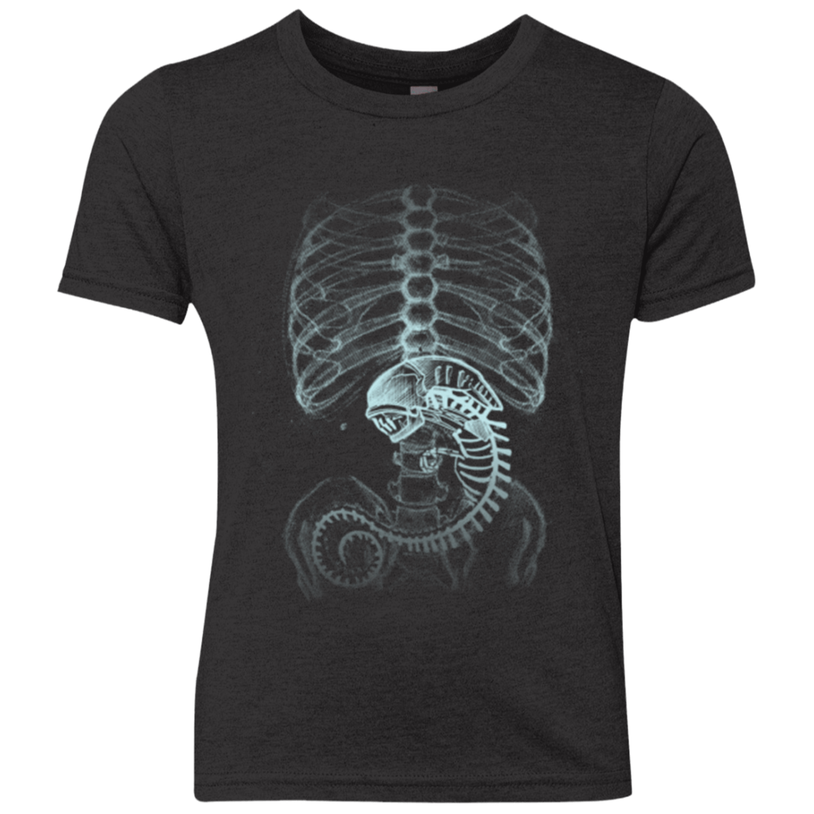 T-Shirts Vintage Black / YXS Creepy pregnant Youth Triblend T-Shirt