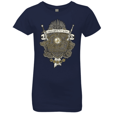 T-Shirts Midnight Navy / YXS Crest of Thrones Girls Premium T-Shirt