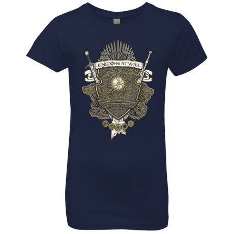 T-Shirts Midnight Navy / YXS Crest of Thrones Girls Premium T-Shirt
