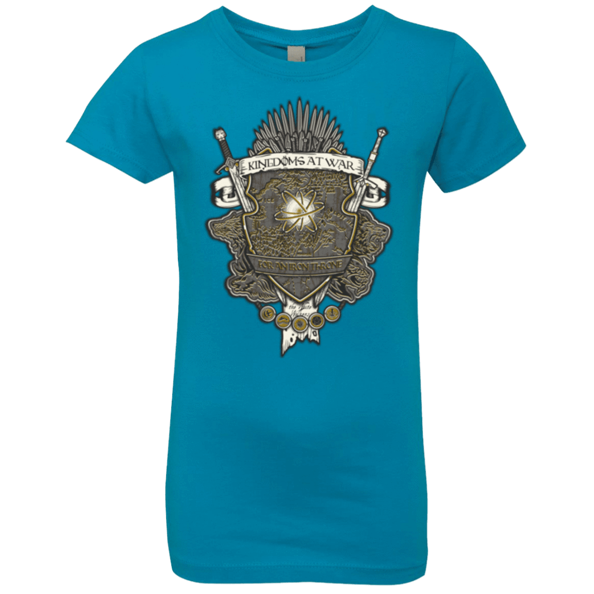 T-Shirts Turquoise / YXS Crest of Thrones Girls Premium T-Shirt