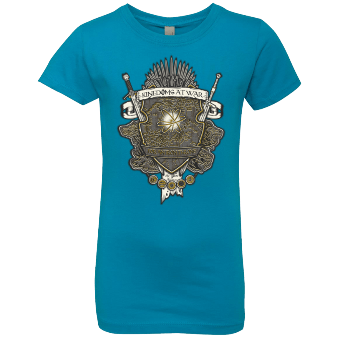 T-Shirts Turquoise / YXS Crest of Thrones Girls Premium T-Shirt