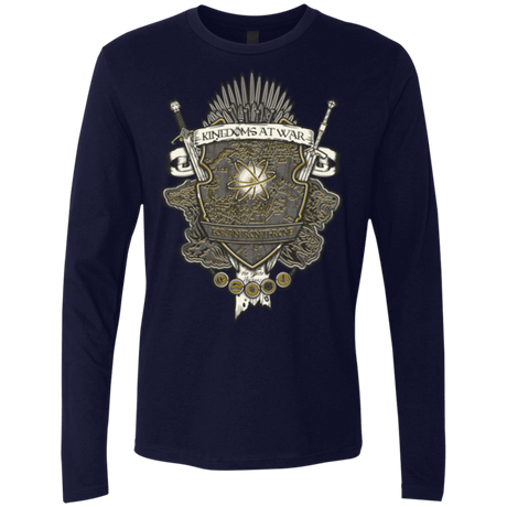 T-Shirts Midnight Navy / Small Crest of Thrones Men's Premium Long Sleeve