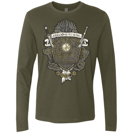 T-Shirts Military Green / Small Crest of Thrones Men's Premium Long Sleeve
