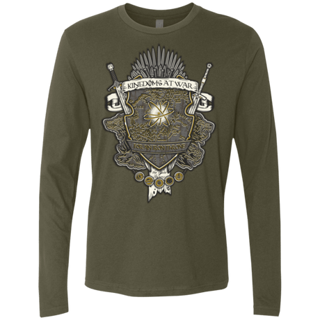 T-Shirts Military Green / Small Crest of Thrones Men's Premium Long Sleeve