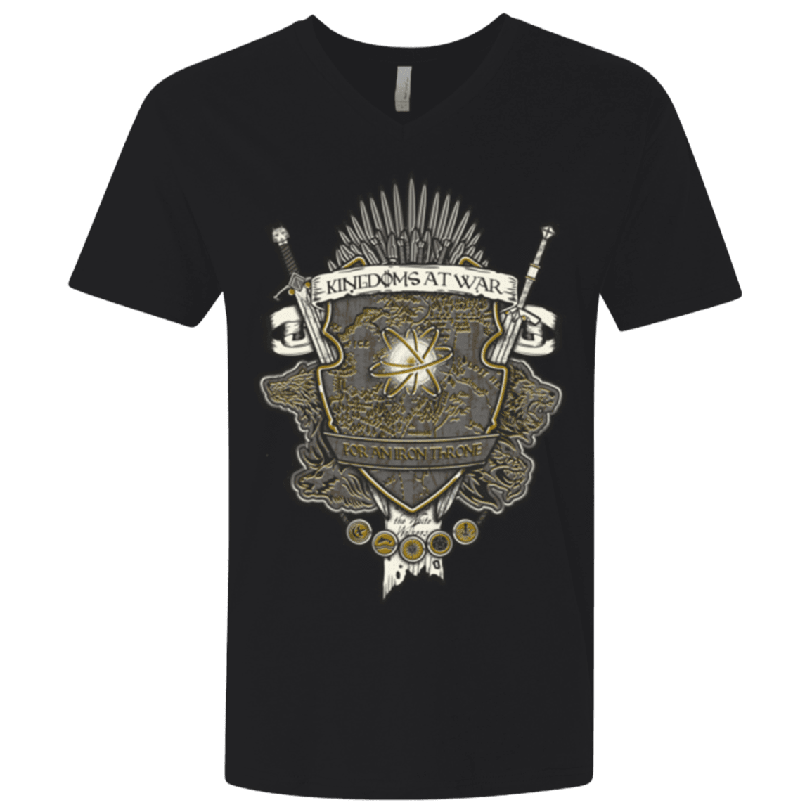 T-Shirts Black / X-Small Crest of Thrones Men's Premium V-Neck