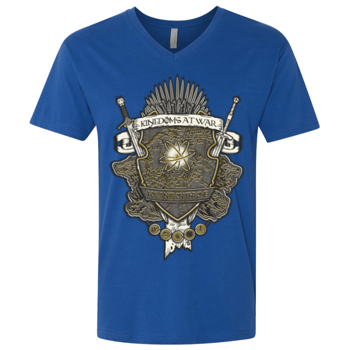 T-Shirts Royal / X-Small Crest of Thrones Men's Premium V-Neck