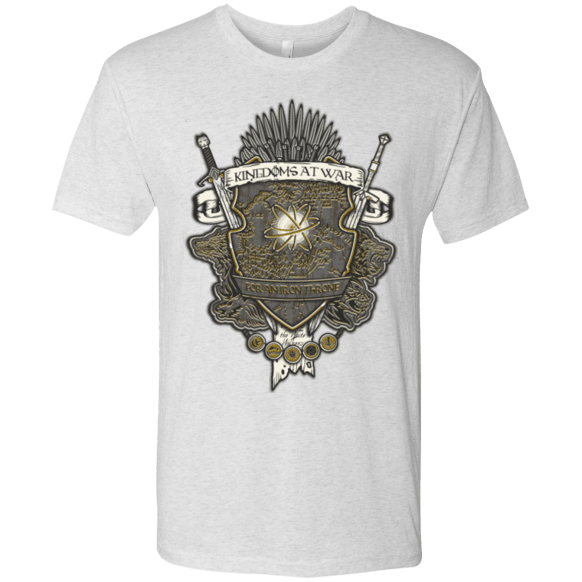 T-Shirts Heather White / Small Crest of Thrones Men's Triblend T-Shirt