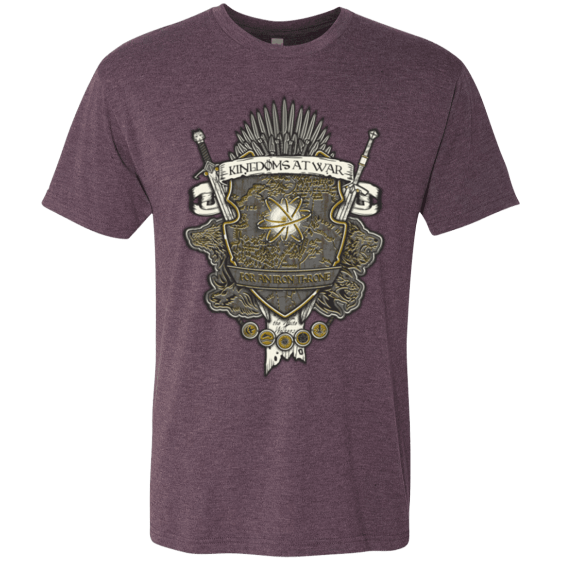 T-Shirts Vintage Purple / Small Crest of Thrones Men's Triblend T-Shirt