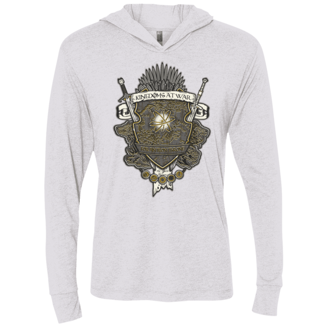 T-Shirts Heather White / X-Small Crest of Thrones Triblend Long Sleeve Hoodie Tee