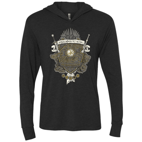 T-Shirts Vintage Black / X-Small Crest of Thrones Triblend Long Sleeve Hoodie Tee