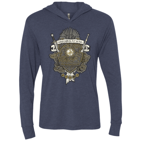 T-Shirts Vintage Navy / X-Small Crest of Thrones Triblend Long Sleeve Hoodie Tee