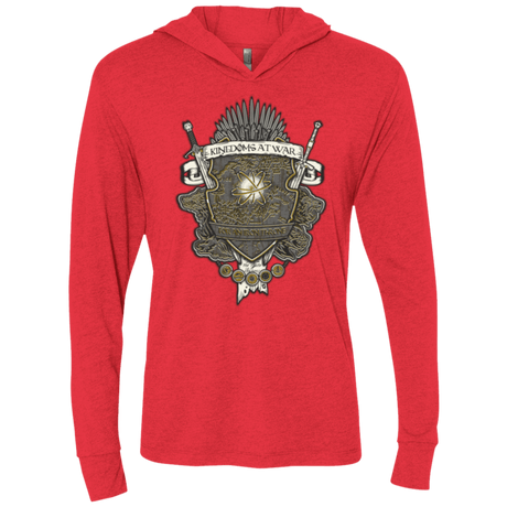 T-Shirts Vintage Red / X-Small Crest of Thrones Triblend Long Sleeve Hoodie Tee