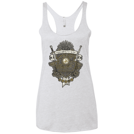 T-Shirts Heather White / X-Small Crest of Thrones Women's Triblend Racerback Tank