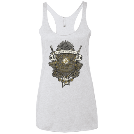 T-Shirts Heather White / X-Small Crest of Thrones Women's Triblend Racerback Tank