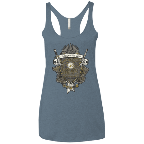 T-Shirts Indigo / X-Small Crest of Thrones Women's Triblend Racerback Tank