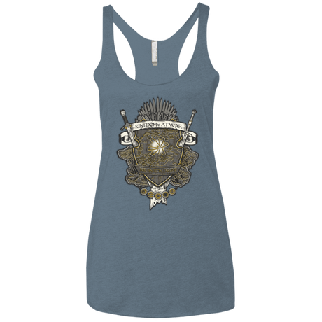 T-Shirts Indigo / X-Small Crest of Thrones Women's Triblend Racerback Tank