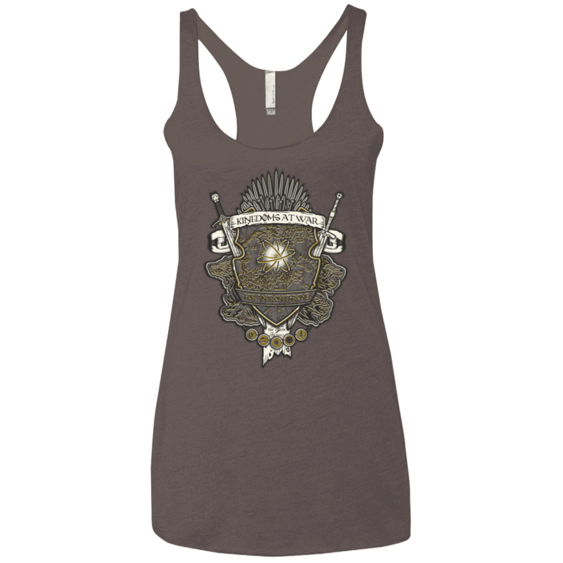 T-Shirts Macchiato / X-Small Crest of Thrones Women's Triblend Racerback Tank