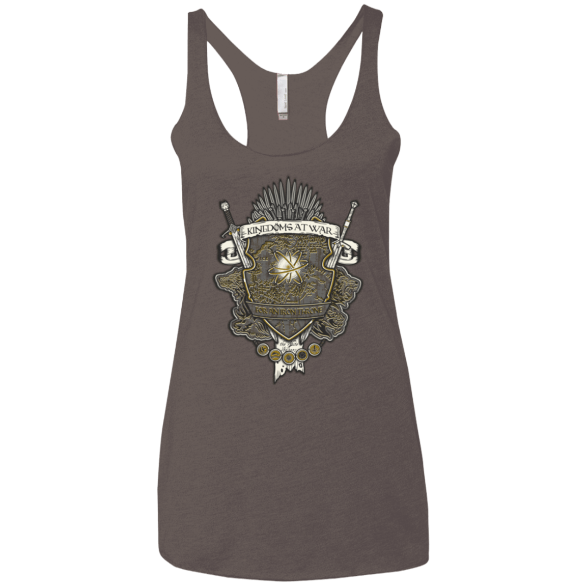 T-Shirts Macchiato / X-Small Crest of Thrones Women's Triblend Racerback Tank