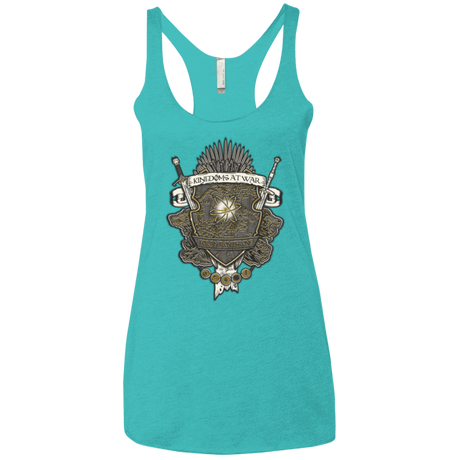 T-Shirts Tahiti Blue / X-Small Crest of Thrones Women's Triblend Racerback Tank