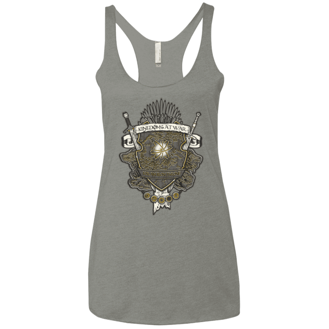 T-Shirts Venetian Grey / X-Small Crest of Thrones Women's Triblend Racerback Tank