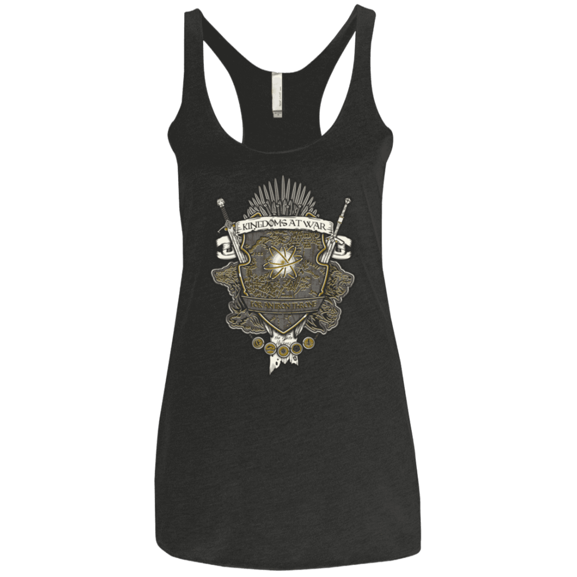 T-Shirts Vintage Black / X-Small Crest of Thrones Women's Triblend Racerback Tank