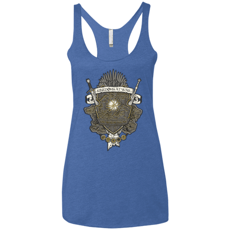 T-Shirts Vintage Royal / X-Small Crest of Thrones Women's Triblend Racerback Tank
