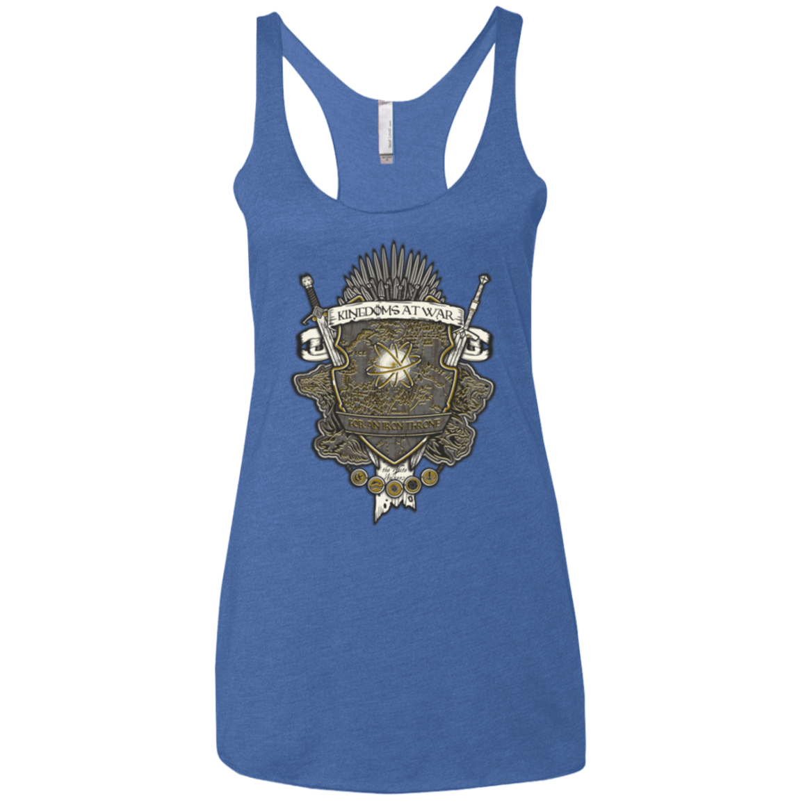T-Shirts Vintage Royal / X-Small Crest of Thrones Women's Triblend Racerback Tank