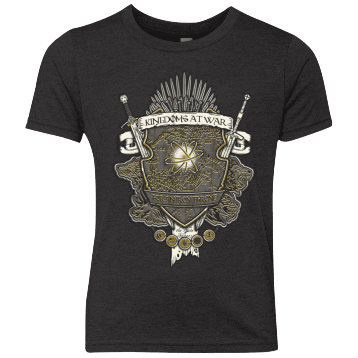 T-Shirts Vintage Black / YXS Crest of Thrones Youth Triblend T-Shirt
