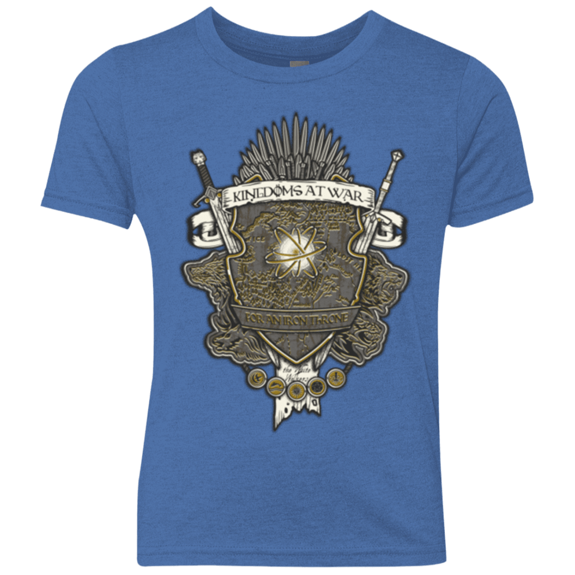 T-Shirts Vintage Royal / YXS Crest of Thrones Youth Triblend T-Shirt