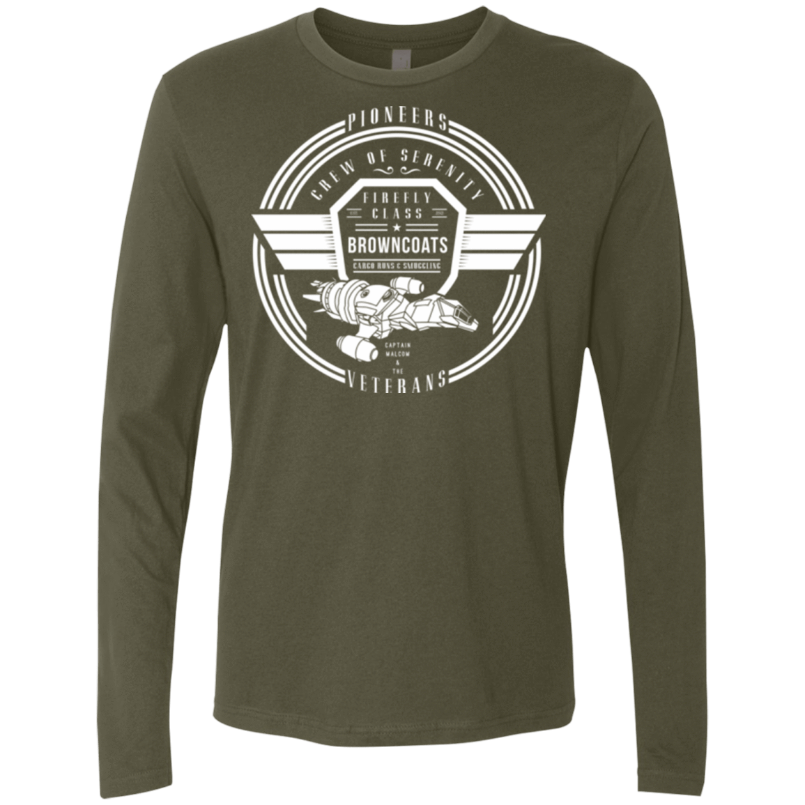T-Shirts Military Green / Small Crew of Serenity Men's Premium Long Sleeve