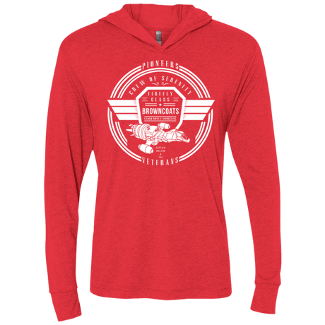 T-Shirts Vintage Red / X-Small Crew of Serenity Triblend Long Sleeve Hoodie Tee