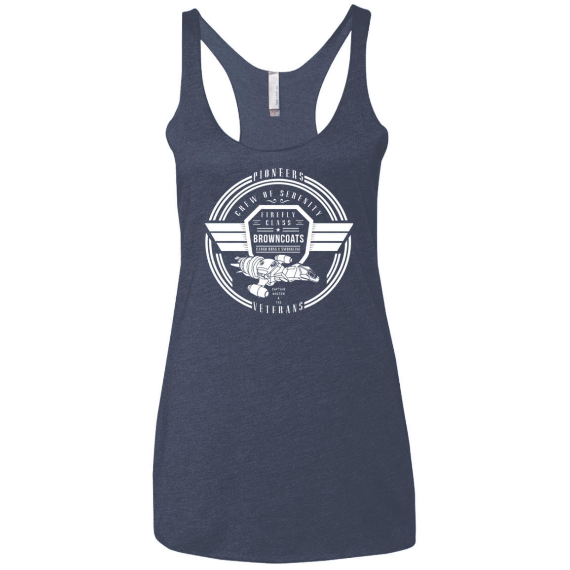 T-Shirts Vintage Navy / X-Small Crew of Serenity Women's Triblend Racerback Tank