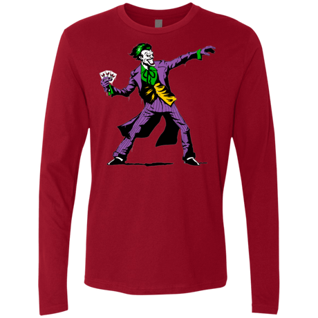 T-Shirts Cardinal / Small Crime Clown Banksy Men's Premium Long Sleeve