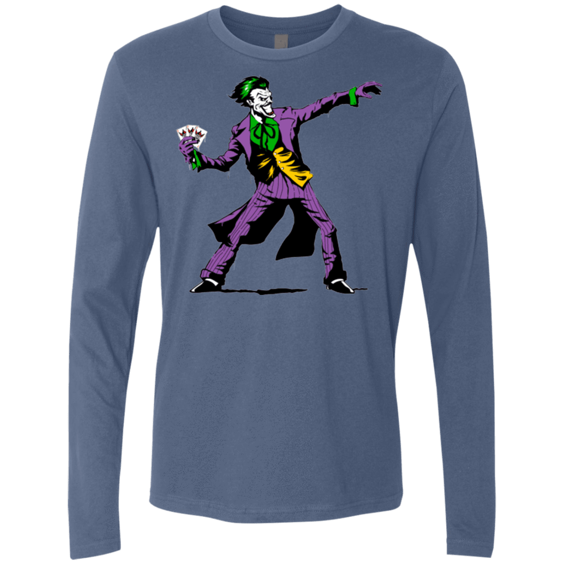 T-Shirts Indigo / Small Crime Clown Banksy Men's Premium Long Sleeve